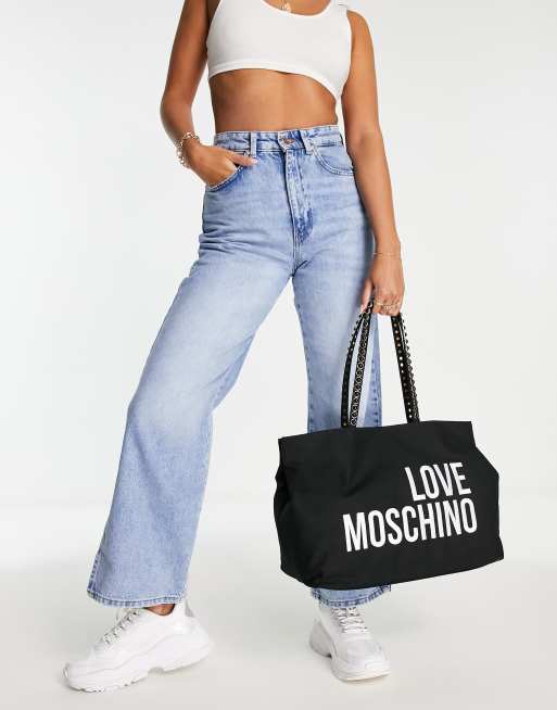 Love Moschino – Svart toteväska i bomull