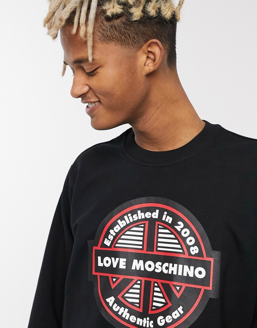 Love Moschino - Sweater met logo-Zwart