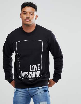 Love Moschino Sweatshirt In Black With 