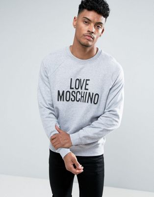 Love Moschino Sweatshirt In Grey With 