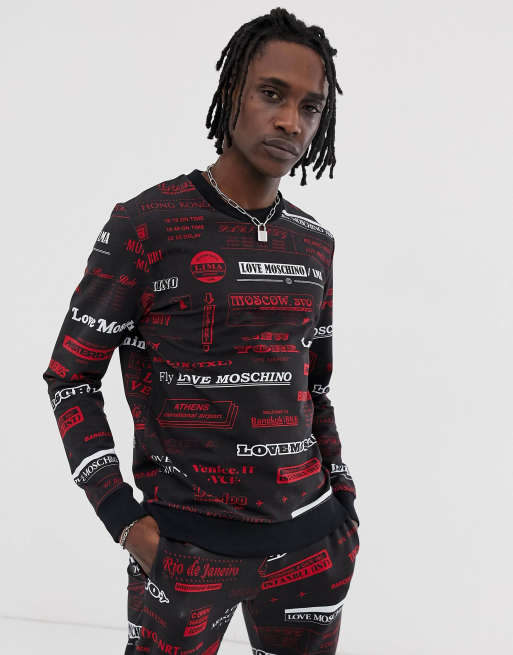 Love Moschino - Trainingspak met volledige print in zwart , 2 van 3
