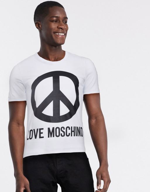 T shirt moschino on sale bianca