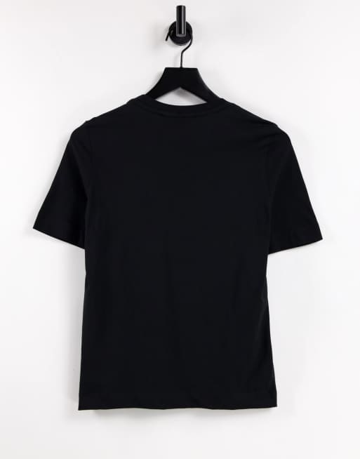 Love Moschino - T-shirt con logo e cuore di paillettes in nero e rosso, 4 di 4