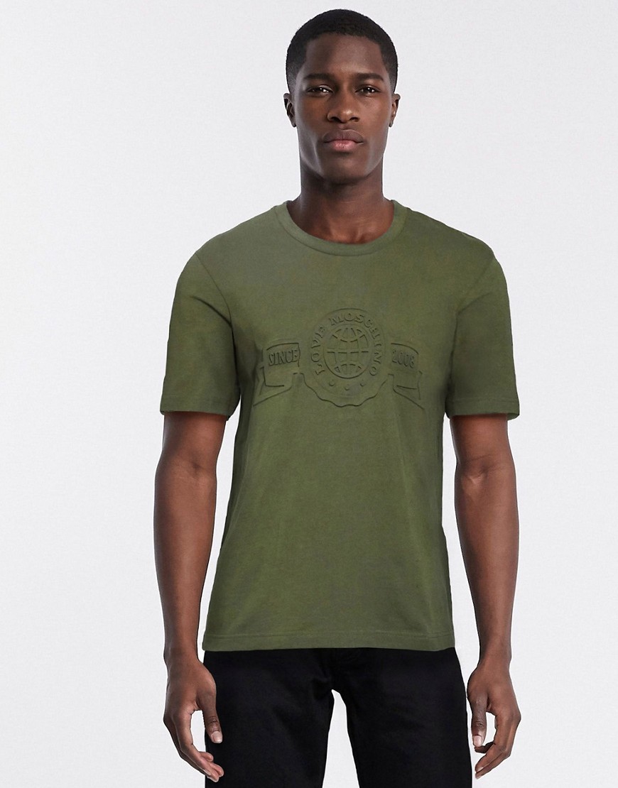 Love Moschino - T-shirt con stampa-Verde
