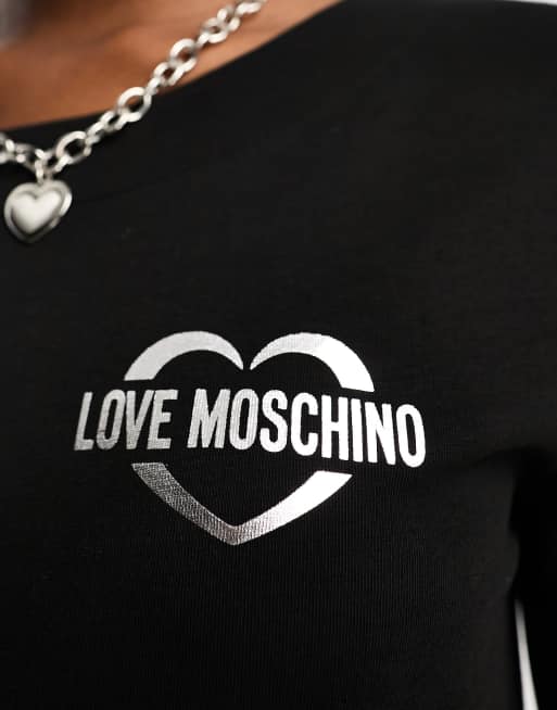 Love Moschino t shirt dress in black , 2 of 4