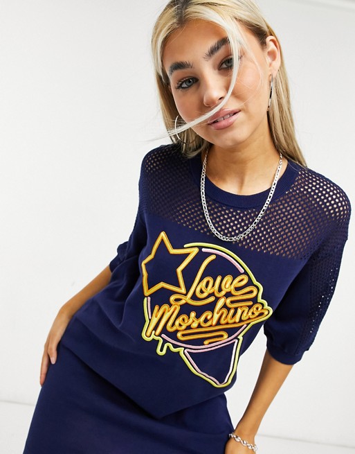 Love Moschino t-shirt dress in blue