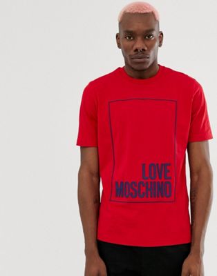 Love Moschino T-Shirt in Red With Logo 