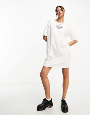 Love Moschino - T-Shirt-Kleid in Weiß mit Logo