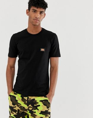 Love Moschino - T-shirt met knoopbies-Zwart