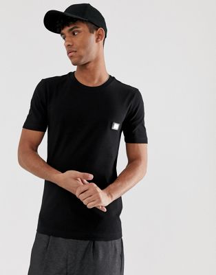 Love Moschino - T-shirt met patch op de borst-Zwart