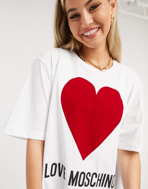 MMA, Love Moschino Love logo-print T-shirt Weiß, Footwear, FonjepShops,  Fitness