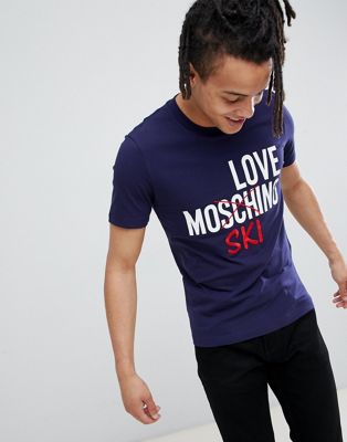 Love Moschino t-shirt with ski logo in 