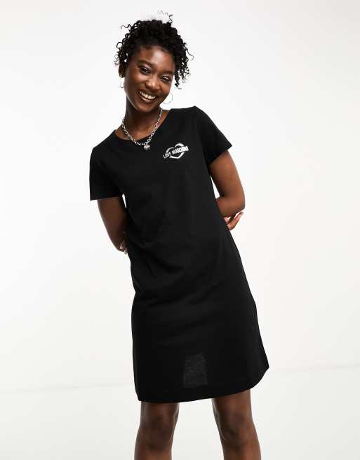 Love Moschino - T-shirtjurk in zwart , 3 van 4