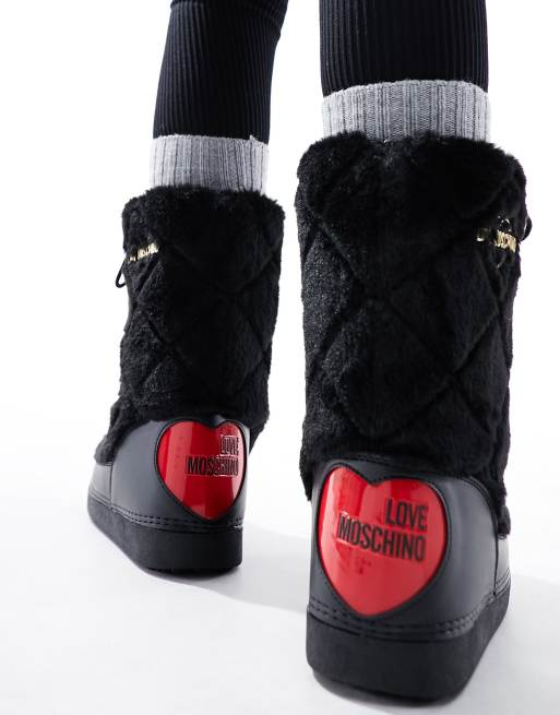 Love Moschino tall boots in black | ASOS