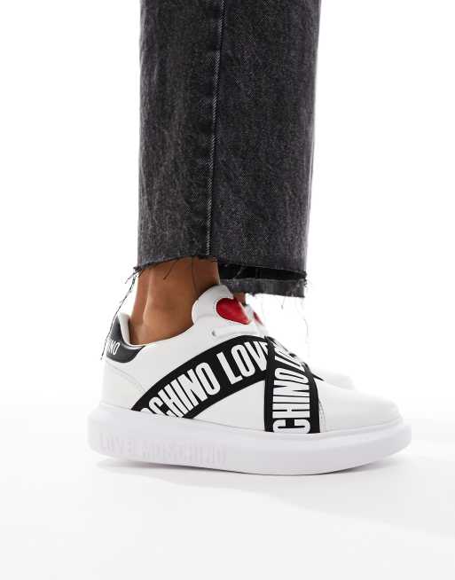 Moschino slip hot sale on shoes