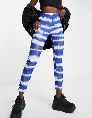 Love Moschino tie dye leggings in blue multi - ASOS Price Checker