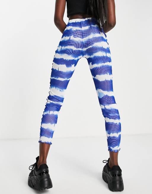 Love Moschino tie dye leggings in blue multi, 2 of 4