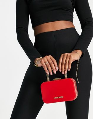Love Moschino top handle crossbody bag in red