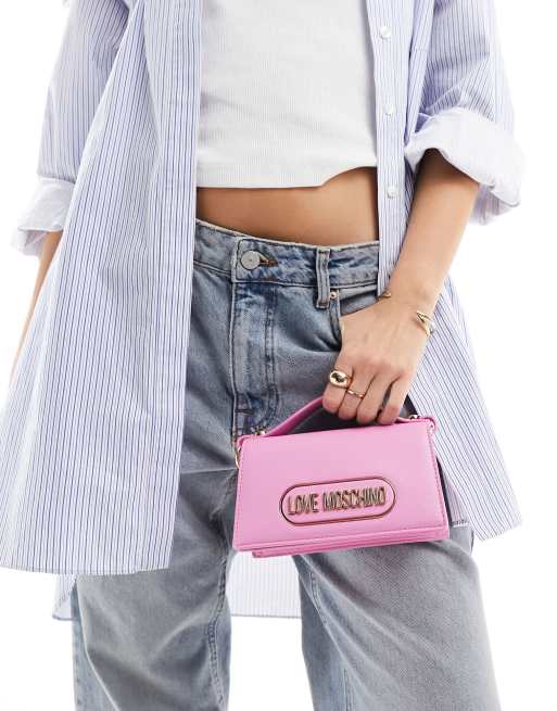 Love Moschino top handle shoulder bag in pink, 3 of 4