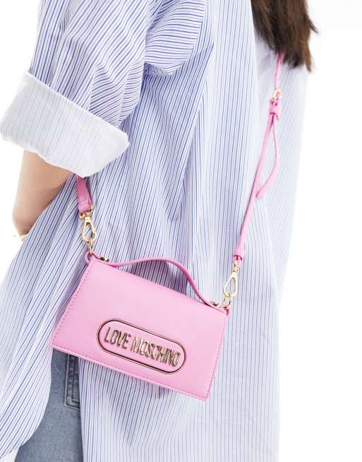 Love Moschino top handle shoulder bag in pink, 4 of 4