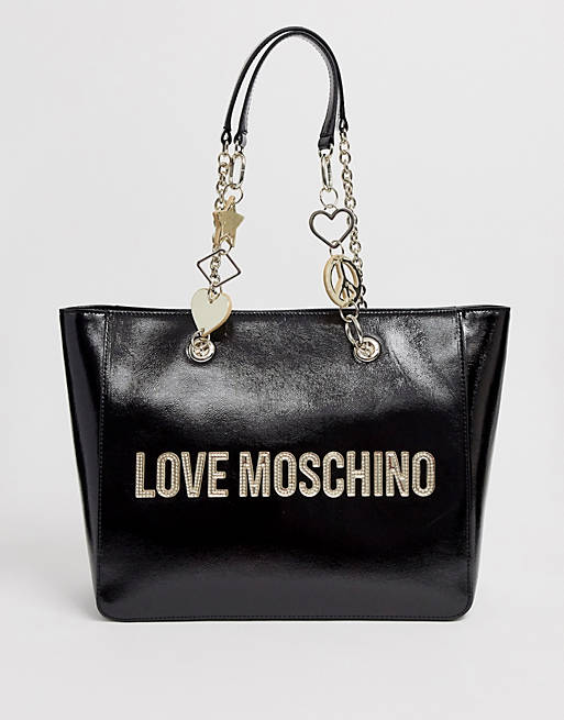 Love Moschino - Tote à logo avec détails métalliques fantaisie