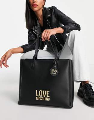 【関税＆送料込み】Moschino Love Me Tote Bag Love Moschino Women's Logo Tote Handbag Quilted | eBay