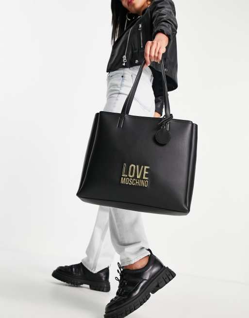 Moschino black 2024 tote bag