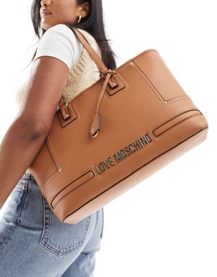 Love Moschino tote bag in brown - ASOS Price Checker