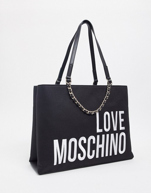Love Moschino tote bag with large logo in black