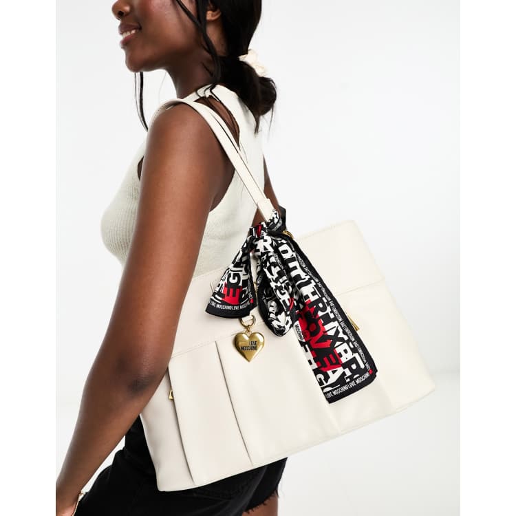 Love moschino tote bag with scarf sale