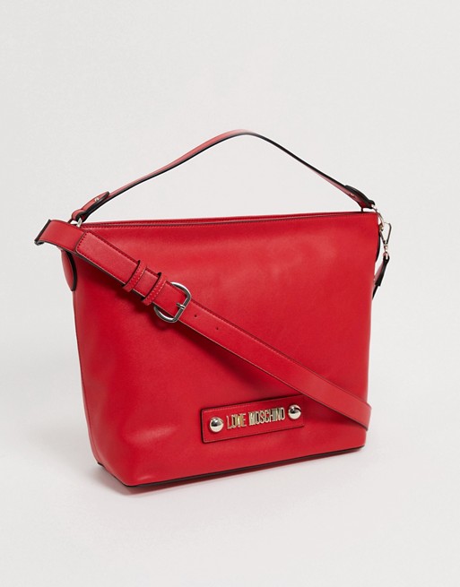 Love Moschino tote bag with scarf tie in red