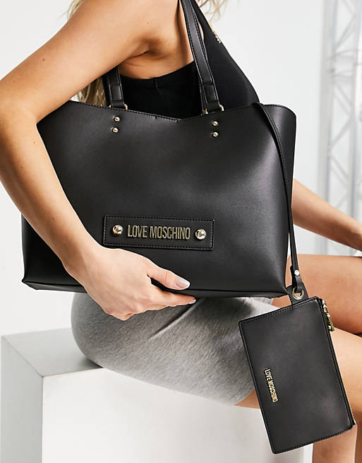 Love Moschino Handbag in Black Womens Bags Tote bags 