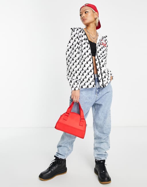 Love Moschino Veste à capuche avec imprimé goutte d'eau sur