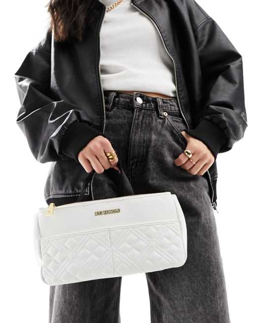 Love Moschino – Vit toteväska med handtag