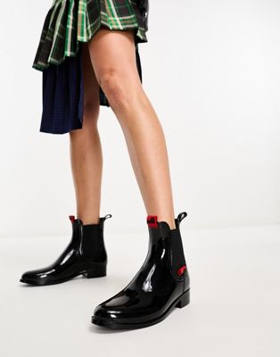 Love Moschino welly ankle boots in black - ASOS Price Checker