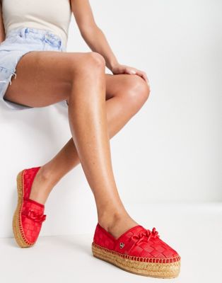 Love Moschino woven chain espadrilles in red - ASOS Price Checker