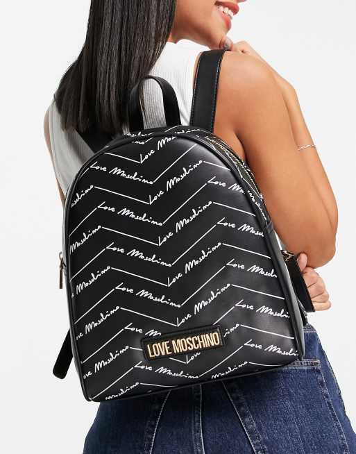 Love Moschino - Zaino nero con logo