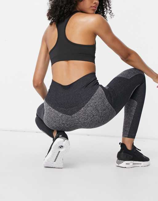 Love & Other Things gym contrast panelled leggings in black & grey, 2 of 4