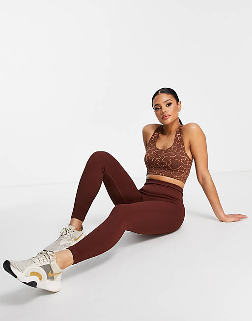 Love & Other Things gym seamless leggings in brown | ASOS