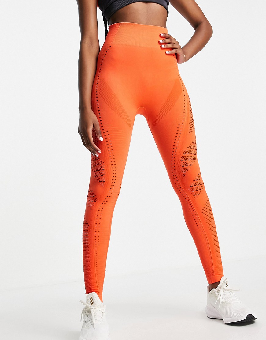Love & Other Things gym seamless leggings in orange