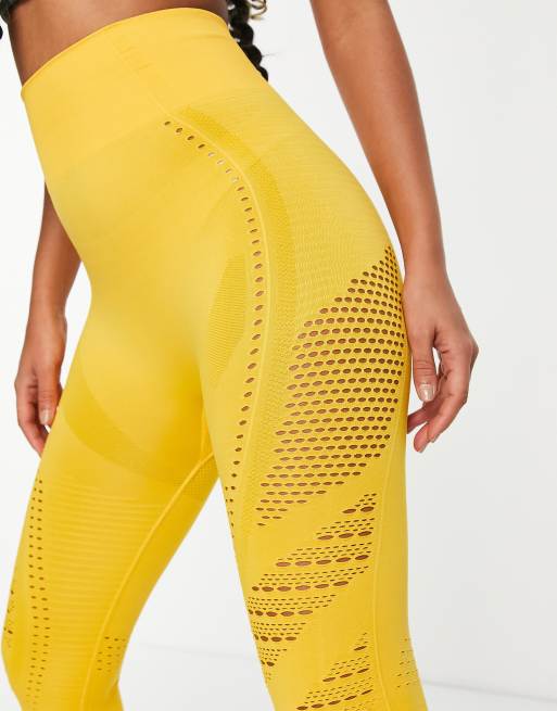 Love & Other Things gym seamless leggings in yellow