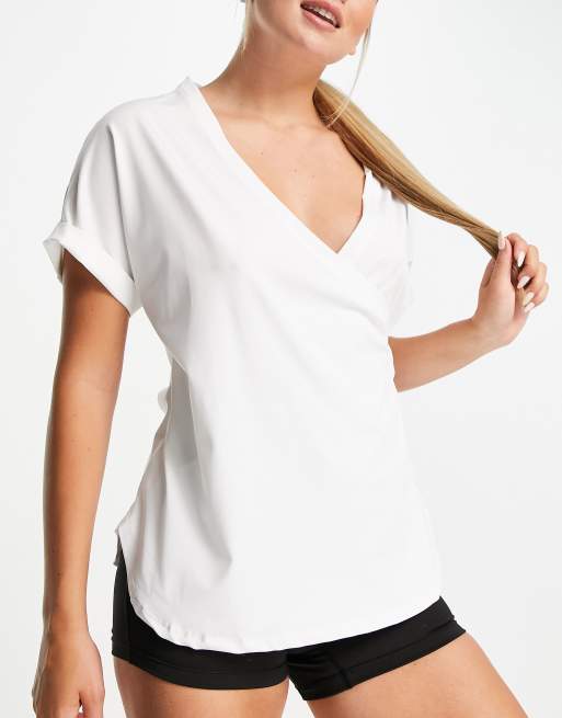 Gym best sale wrap top