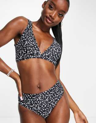 white leopard print high waisted bikini