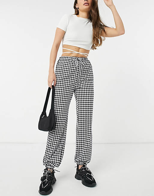 Love & Other Things joggers in dogtooth