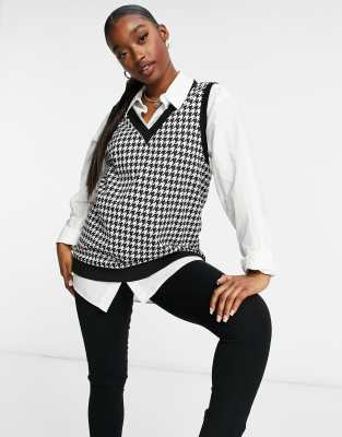dogtooth vest jumper