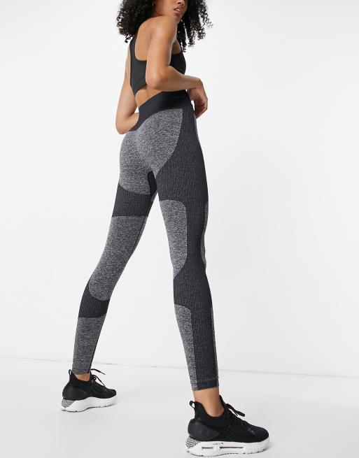 Love & Other Things - Legging de sport à empiècements contrastants - Noir et gris