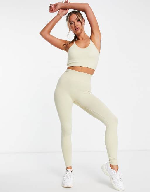 Love & Other Things - Leggings a vita alta color albicocca senza cuciture, 4 di 4