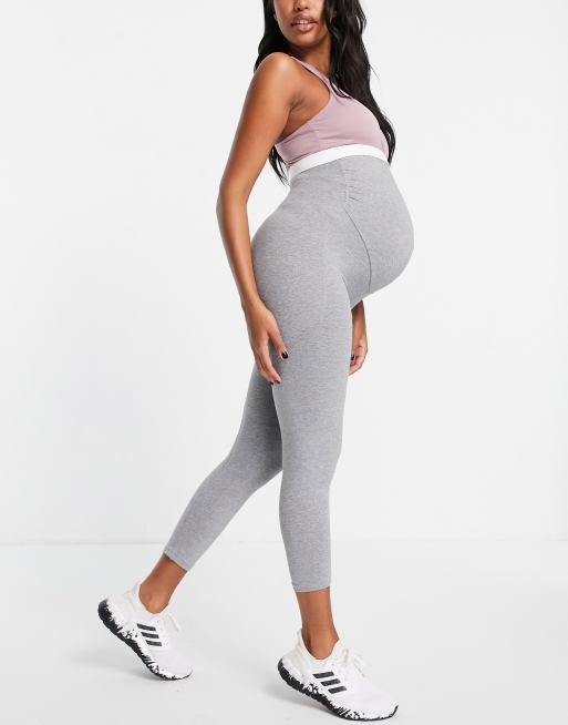 Love & Other Things Maternity - Brassière de sport à fermeture éclair contrastante (pièce d'ensemble) - Mauve et blanc, 4 de 4