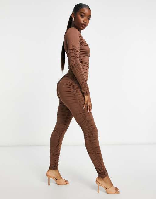 Chocolate Bodycon Jumpsuit – GOING OUT-OUT