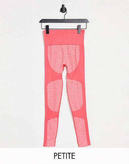 Love & Other Things Petite gym seamless contrast leggings in pink